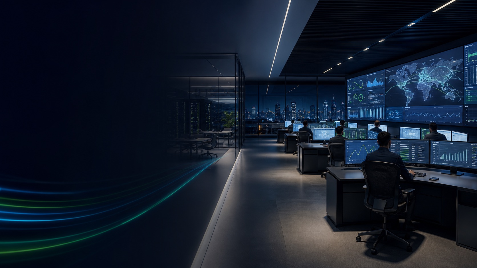 Ambiente corporativo de tecnologia e telecomunicações